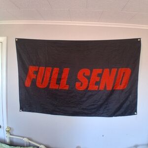 Bold Black and Red Wall Tapestry